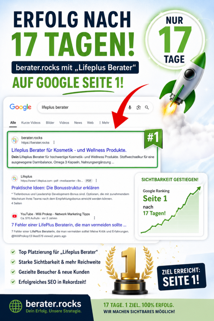 Lifeplus Berater Google Seite 1
